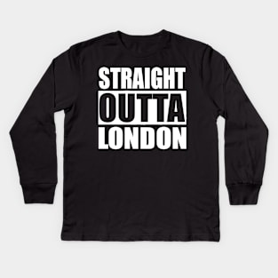 STRAIGHT OUTTA LONDON UK Kids Long Sleeve T-Shirt